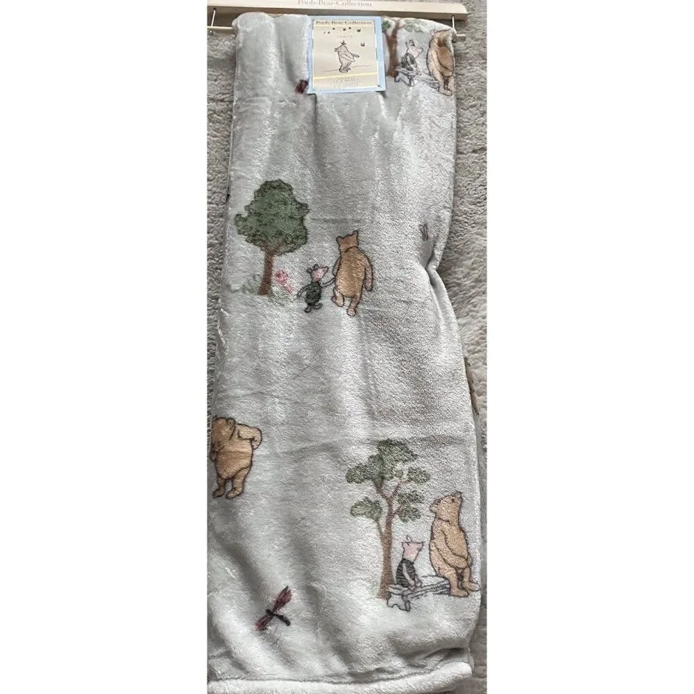 Pooh Bear Collection Winnie The Pooh Piglet Throw Blanket 50” X 70” NEW‎